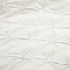 King Size Soft Pleated Cotton 3 Piece Comforter Set White