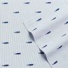 Full size Coastal Beach 100-Percent Cotton Navy Blue White Stripe Sheet Set