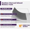 Full size 12-inch Charcoal Infused Memory Foam Mattress with Removable Cover