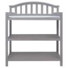SF Home Baby Toddler Changing Table in Grey Wood Finish with Changing Pad
