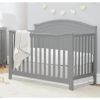 SF Home Solid Wood Convertible Crib in Grey - Toddler Bed Sold Separately