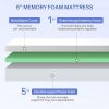 King size 6-inch Thick Medium Firm Cool Gel Memory Foam Mattress