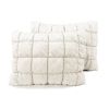 Full/Queen Soft Lightweight Puff Textured 3-Piece Comforter Set in Off White