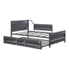 ACME Cargo Daybed & Trundle (Twin Size), Gunmetal (1Set/1Ctn) 39885