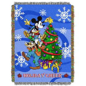 Mickey Mouse - Spread Cheer Licensed Holiday 48"x 60" Woven Tapestry Throw