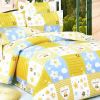 Blancho Bedding - [Yellow Countryside] 100% Cotton 7PC Bed In A Bag (Queen Size)