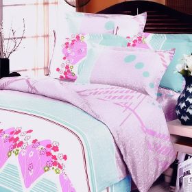 Blancho Bedding - [Crystal Cherry] 100% Cotton 7PC Bed In A Bag (Full Size)