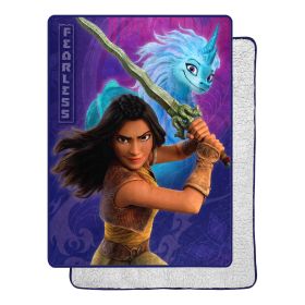 Raya & The Last Dragon; Fearless Raya Oversized Silk Touch Sherpa Throw Blanket; 60" x 80"