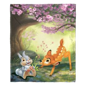 Bambi 80th Celebration; Forest Buddies Silk Touch Throw Blanket; 50" x 60"