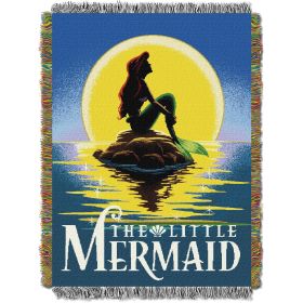 Ariel Little Mermaid Poster Licensed 48"x 60" Woven Tapestry Throw