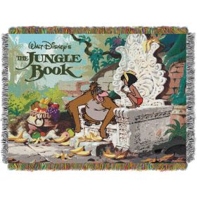 Disney Jungle Book King Louie Licensed 48"x 60" Woven Tapestry Throw