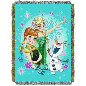 Disney Frozen Fever Licensed 48"x 60" Woven Tapestry Throw