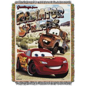 Cars Greetings Radiator Springs Licensed 48"x 60" Woven Tapestry Throw