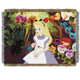 Alice in the Garden Licensed 48"x 60" Woven Tapestry Throw