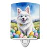 NEW American Eskimo Easter Egg Hunt Ceramic Night Light Compact, UL-Certified, Ideal for Bedroom, Bathroom, Nursery, Hallway, Kitchen, 6x4x3