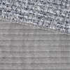 6 Piece Reversible Jacquard Quilt Set with Throw Pillows Navy Full/Queen