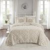 3 piece Tufted Cotton bedspread set Taupe Full/Queen