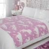 Unicorn Blanket Fleece Throw Over Twin Bed Blanket for Girls Kids Adult Baby Bed Couch Soft Plush Sofa Warm Soft Throw Blanket White Stars and Unicorn