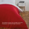 Soft Red Throw Blanket Warm Polar Fleece Blanket Bed Plush for Travel Sofa Adult Kids Twin Throw Blanket Red Cheap 50x60 inch