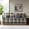 6 Piece Reversible Plaid Daybed Cover Set