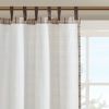 Plaid Faux Leather Tab Top Curtain Panel with Fleece Lining(Only 1 Pc Panel)