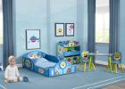 Baby Shark Plastic Sleep and Play Plastic Toddler Bed with Attached Guardrails - Toddler Size Bed