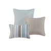 6 Piece Embroidered Quilt Set with Throw Pillows