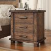 Rustic Three Drawer Reclaimed Solid Wood Framhouse Nightstand (old sku:WF298401AAD)