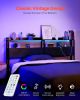 VEVOR Headboard for King Size Bed, Adjustable Height Headboard with 2 Shelves Storage