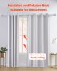 2 Set Blackout Curtain Grommet Window Panel Thermal Insulated Drapes 52x84 inch