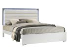 Olivia Contemporary Style Queen Bed Made with LED Headboard & Wood in White