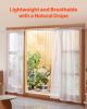 Sheer Curtains 52 W x 84 L inches 2 Panels Window Drapes Rod Pocket Polyester
