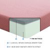 7inch Full Mattress and Pillow Set Breathable Fabric Gel-Infused Memory Foam Mattress, Pink, Mattress in a Box