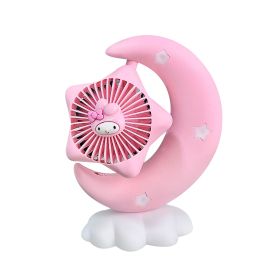 Personal Fan USB Powered Portable Fan with Night Light (Color: Pink)