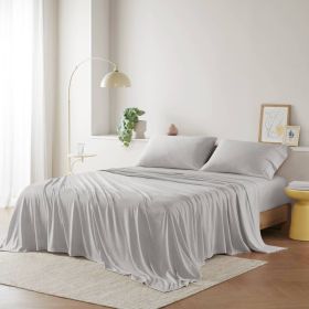 Cotton Blend Jersey Knit All Season Sheet Set Full (Color: as Pic)