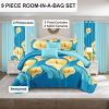 9 Piece in a Bag Thick Touch Bed Cover Curtain Set, Upgraded Luxury Bedspread Set, Bamboo microfiber All Season Bedding-Set For Home, RV Beding