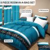 9 Piece in a Bag Thick Touch Bed Cover Curtain Set, Upgraded Luxury Bedspread Set, Bamboo microfiber All Season Bedding-Set For Home, RV Beding