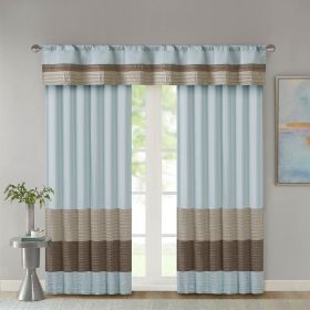 Polyoni Pintuck Curtain Panel(Only 1 Pc Panel) (Color: as Pic)