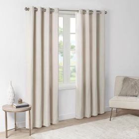 Solid Piece Dyed Grommet Top Curtain Panel(Only 1 Pc Panel) (Color: as Pic)