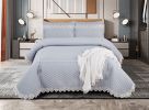 5pcs Big Lace Edge European Noble Bedding Set, Tassel Pendant ,Bamboo Fiber Bedspread Set