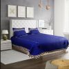 5pcs Big Lace Edge European Noble Bedding Set, Tassel Pendant ,Bamboo Fiber Bedspread Set