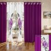9 Piece Soft All-Season Washed Microfiber Cover Set , Queen/King/Calking Bedding Set With Pillowcases,Bedspread Print Curtains & Solid Curtains,Print