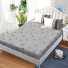 4 Piece Soft All-Season Washed Microfiber Cover Set , Queen/King/Calking Bedding Set With Zipper Closure, Sheet, Pillowcases,Print, Moisture-Wicking