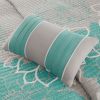 6 Piece Printed Cotton Quilt Set with Throw Pillows