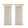 Floral Embellished Cuff Tab Top Solid Curtain Panel(Only 1 Pc Panel)