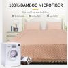 5pcs Big Lace Edge European Noble Bedding Set, Tassel Pendant ,Bamboo Fiber Bedspread Set