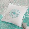 6 Piece Printed Cotton Quilt Set with Throw Pillows