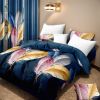 9 Piece in a Bag Thick Touch Bed Cover Curtain Set, Upgraded Luxury Bedspread Set, Bamboo microfiber All Season Bedding-Set For Home, RV Beding