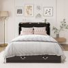 Queen Size Murphy Bed Frame with Drawers Murphy Chest Bed with Charging Station