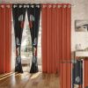 9 Piece Soft All-Season Washed Microfiber Cover Set , Queen/King/Calking Bedding Set With Pillowcases,Bedspread Print Curtains & Solid Curtains,Print